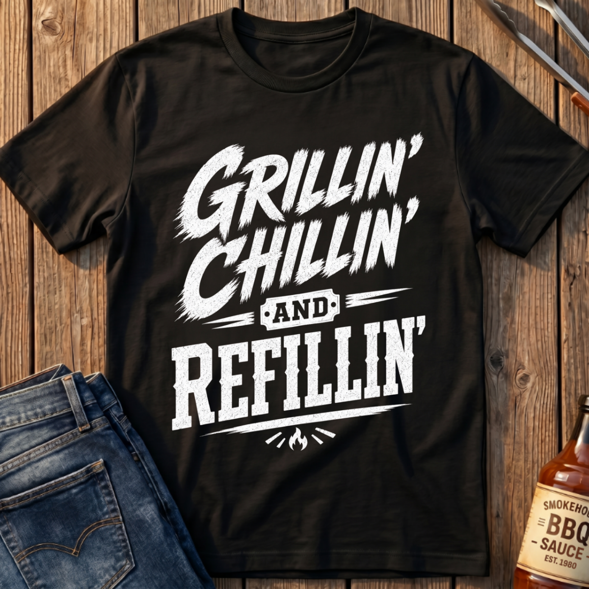 Grillin' Chillin' & Refillin' T-Shirt