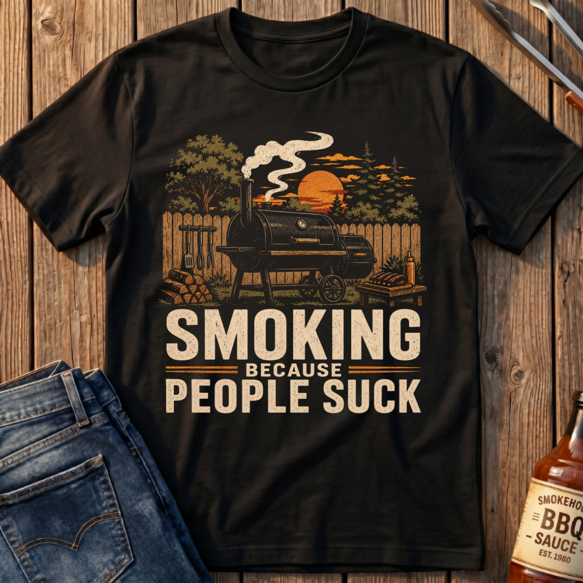 Smoking Because People Suck T-Shirt