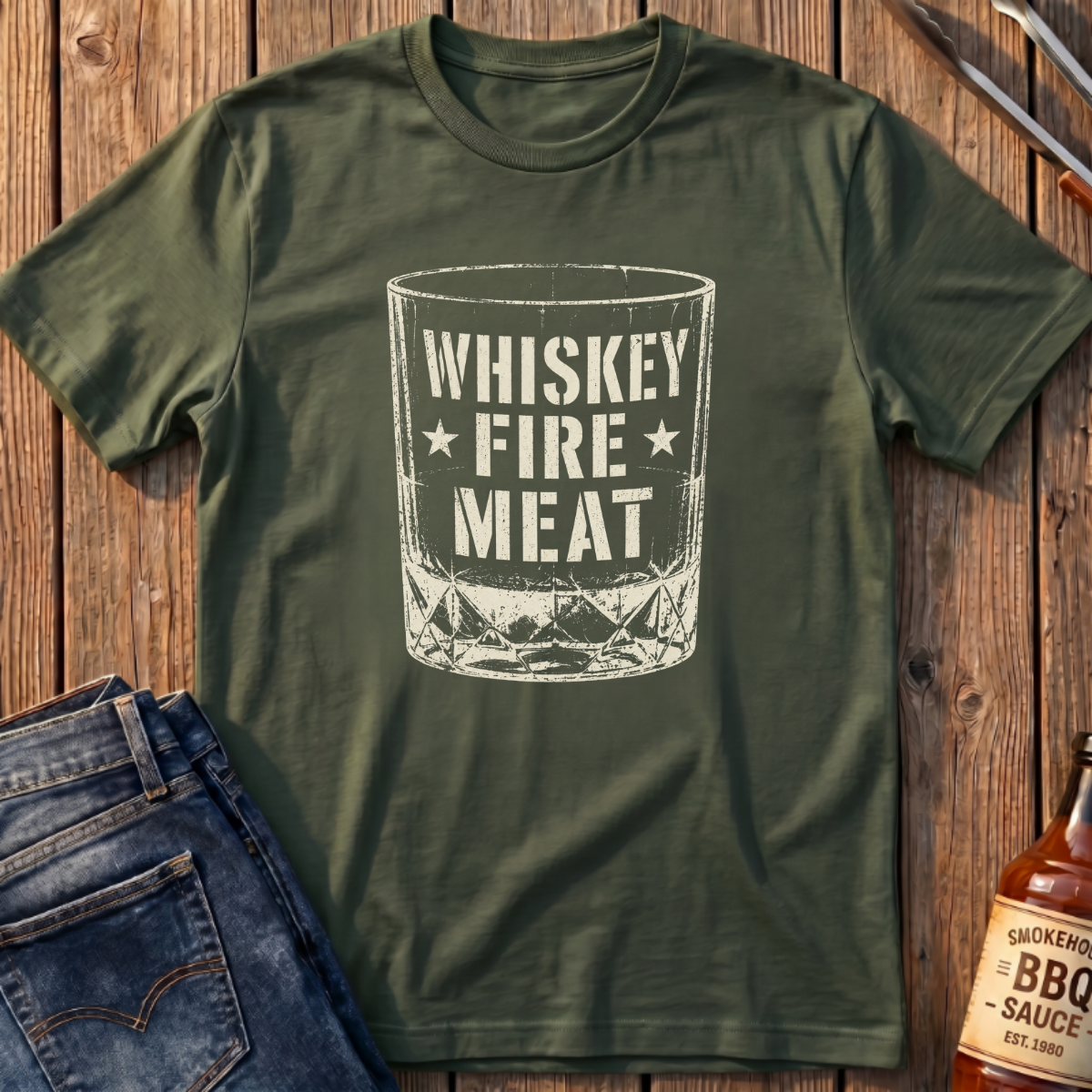 Whiskey Fire Meat T-Shirt